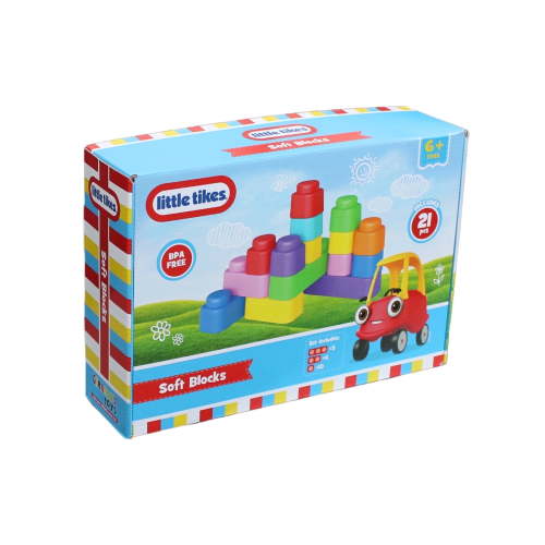 Little Tikes: Soft Blocks - 21 Piece Set - Building & Stacking Toys, Food Grade Durable Materials, Safe for Teething Babies, Toddler & Kids 6 Months+