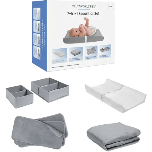 7-Piece Essential Changing Table Set - Newborn Baby