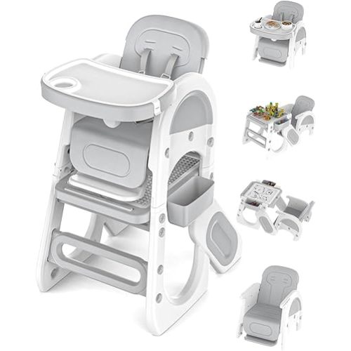 Baby High Chair,High Chairs for Babies and Toddlers| Studying Table| Table and Chair Set | Building Block Table | Toddler Chair with Safety Harness,Adjustable Seat Back&Footrest