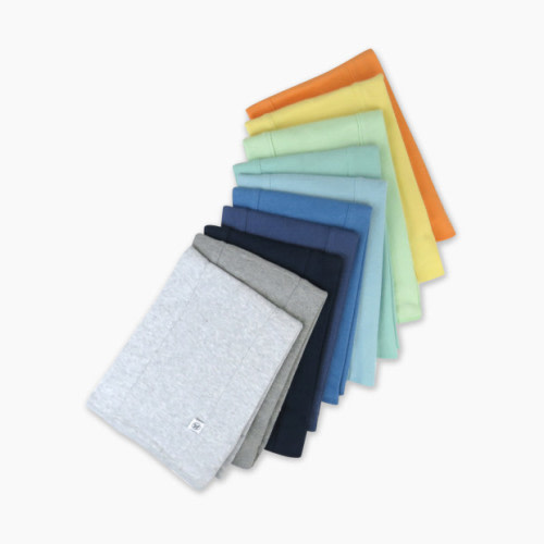 Honest Baby Clothing 10-Pack Organic Cotton Tri-fold Burp Cloths - Rainbow Blues, Os