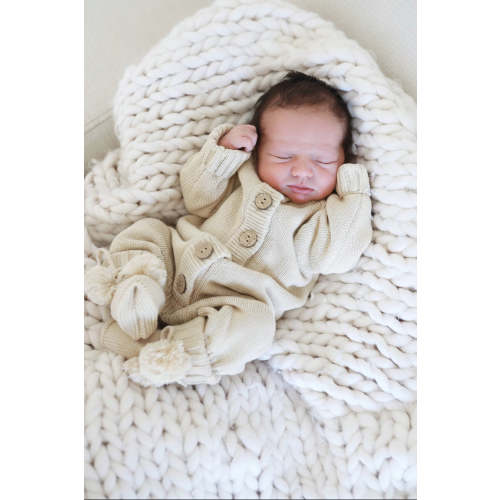 Knit Sweater Button Romper