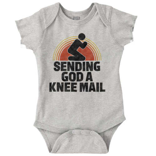 Sending God A Knee Mail Baby Rib Bodysuit(12 month)