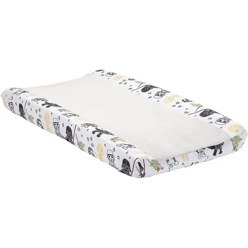 Lambs & Ivy Star Wars Classic Changing Pad Cover - Yoda/Darth Vader/R2-D2/C-3PO