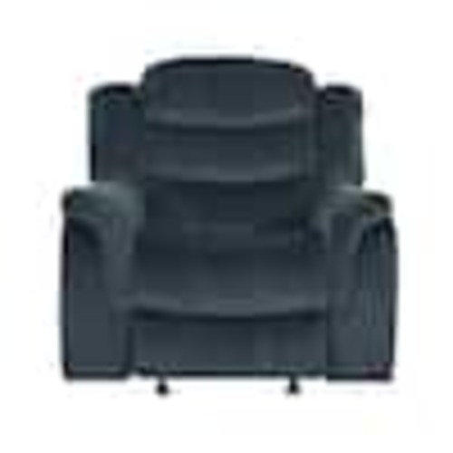 Noble House Hawthorne Gray Polyester Glider Recliner 7155