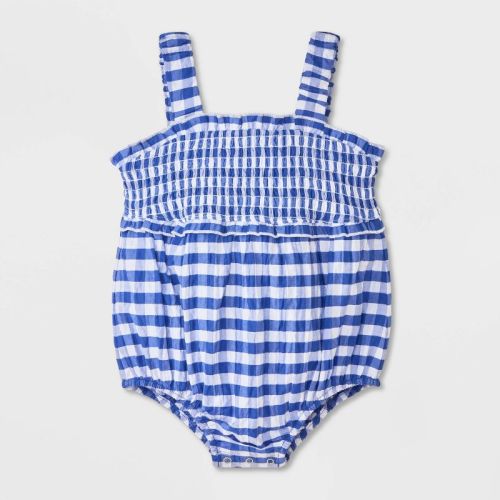 Baby Girls' Gingham Romper - Cat & Jack™ Blue