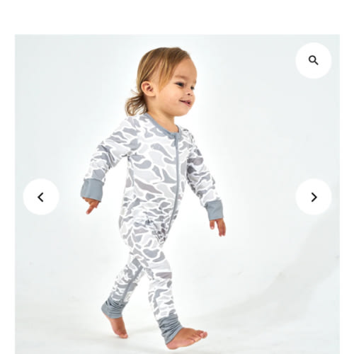 Baby Zip Up - White Camo – BURLEBO