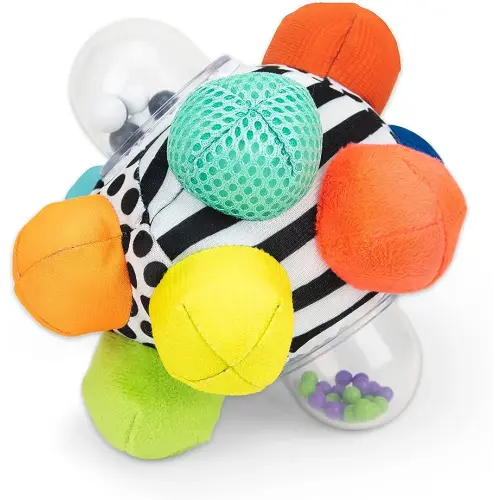 Sassy Developmental Bumpy Ball, Easy to Grasp Bumps Help Develop Motor Skills, Ages 6+ Months