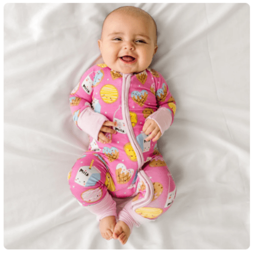 Pink Cookies & Milk Zippy - Little Sleepies