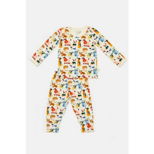 Long Sleeve Pajama Set - Cats + Dogs