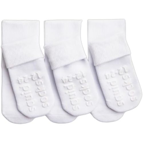 squid socks Unisex Cotton Socks | 0-6M, 6-12M, 12-24M, 2T-3T, & 4T-5T| Grip Socks that Stay On | As Seen on Shark Tank