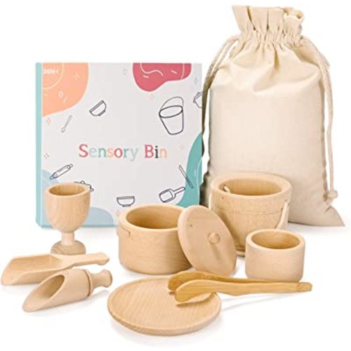 Montessori Toys Sensory Bin Toys for Toddlers Set of 9