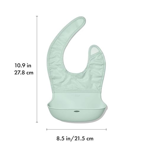 OXO Tot Roll-Up Bib - 2 Pack - Drizzle and Opal - Drizzle/Opal