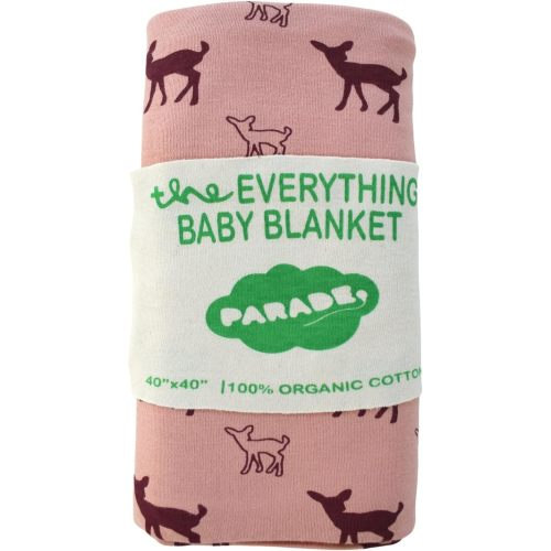 PARADE Everything Organic Baby Blanket - One Size - Berry Deer