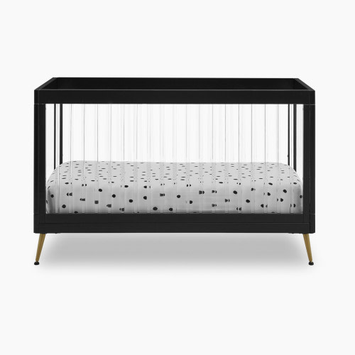 Delta Children Sloane 4-In-1 Acrylic Convertible Crib - Black/Bronze