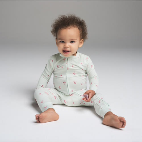 SKIMS SLEEP BABY ONESIE | CLOUD CHERRY PRINT