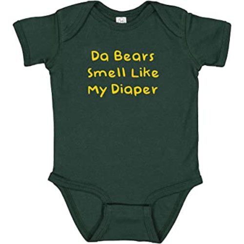 Campus Originals Packers Da Bears Smell Like My Diaper Funny Parents Gift Fan Baby Bodysuit