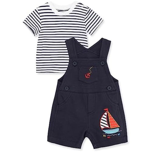 Little Me baby-boys 2-piece Tee Shirt and Shortall Set