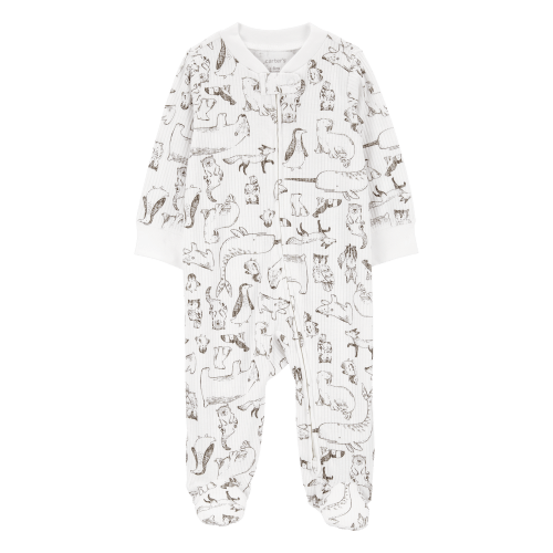 Baby Animal Print 2-Way Zip Thermal - Size NB