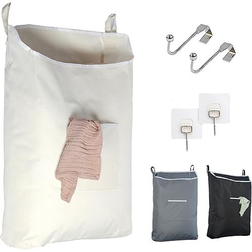 The Fine Living Co: Hanging Laundry Hamper - Beige
