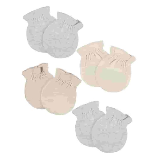 Gerber Baby Neutral 4-Pack Mittens, 0-6 Months