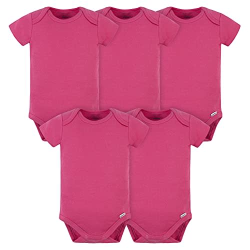 Gerber baby-boys 5 Pack Onesies Multi-packs Bundle Interlock 180 Gsm