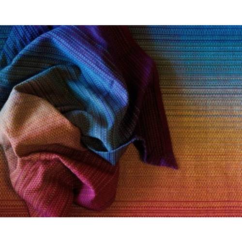 Woven Wrap Baby Carrier | Fair Trade | SUPPORTIVE Handwoven Baby Wrap for Front & Back Carrying Infant or Toddler – Girasol Sunset Rainbow