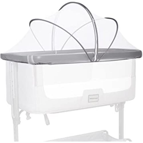 Beberoad Love Bassinet Mosquito Net Cover for Baby Bassinet Cover to Keep Cats Out Mosquito Net for Bassinet/Bedside Sleeper/Travel Cribs (White)