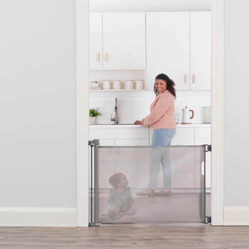 Regalo Retractable Baby Gate, Expands up to 50" Wide, Includes Wall Mounts