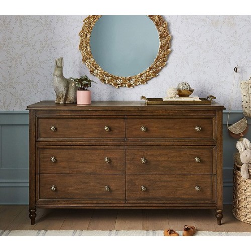 Chris Loves Julia Turned Wood Extra-Wide Dresser | Pottery Barn Kids