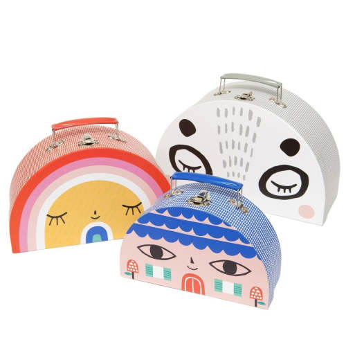 Petit Monkey - Double Face Suitcase Set