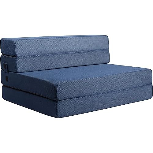 Milliard Tri-Fold Foam Folding Mattress and Sofa Bed for Guests - Twin XL 78" x 38" x 4.5"