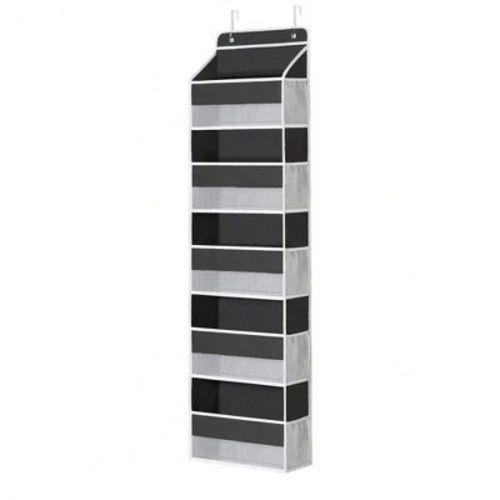 Smart Hanging Shelves Over The Door Organizer Storage for Closet, Behind Door Organizer with 5 Mesh Pockets Organizer 40 Lbs Load 5 Layers