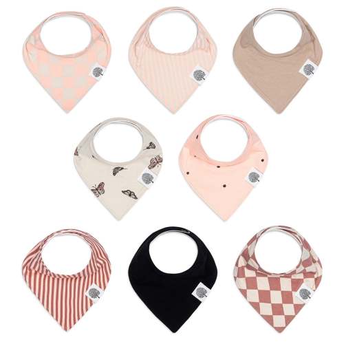 Bandana Baby Bibs | Butterfly Set - 8 Pack | Parker Baby Co.
