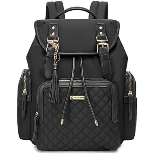 Diaper Bag Backpack, Diaper Bags for Baby Boy Girl with USB Charging Port,Changing mat,Stroller Hooks (Black)