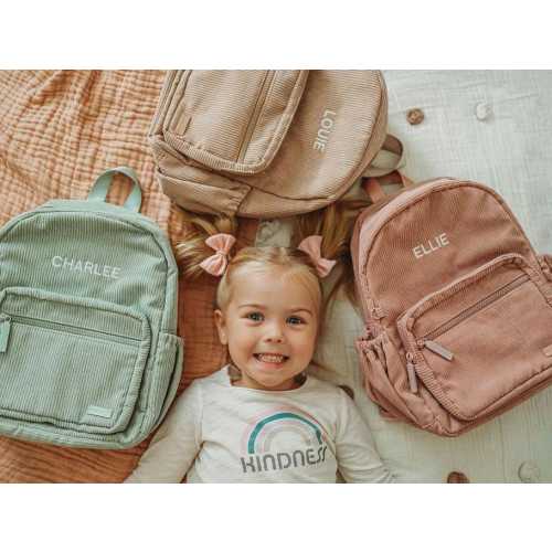 Personalized Kids Backpack|Custom Toddler Birthday Gift|Daycare Book bag|Corduroy Bag with Child Name|Embroidered Preschool Bag|Easter Gift