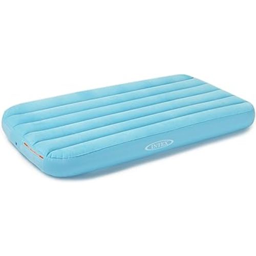 Intex 66803EP Cozy Kidz Inflatable Airbed: Fiber-Tech – Velvety Soft Surface – Carry Bag Included – Color May Vary – 34.5" x 62" x 7"