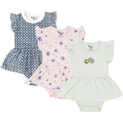 Minicoco Infant Baby Boys Girls Long/Short Sleeve Rompers Jumpsuits One-Piece Cotton Outfits for Toddler