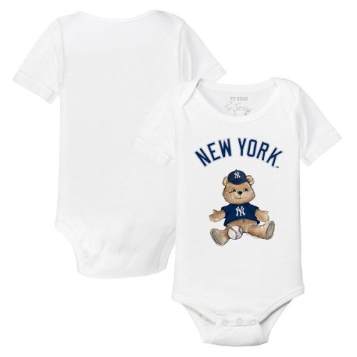 New York Yankees Tiny Turnip Infant Teddy Boy Bodysuit - White
