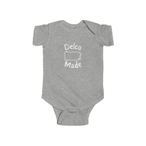 Delco Made Baby Onesie / Delco Infant & Toddler Shirt / Bodysuit for Boys and Girls