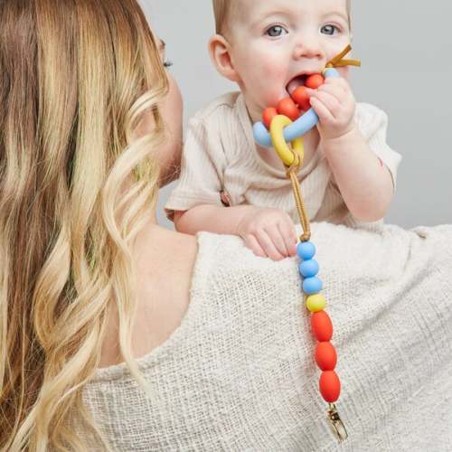 Primary Arch Ring Teether + Clip Set - January Moon | Maisonette