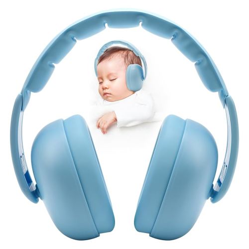 Baby Headphones for Noise - [Upgraded Baby-Friendly Version] Baby Ear Muffs Noise Protection - Baby Noise Cancelling Headphones - Baby Ear Protection for 3 Months to 2 Years, normal, Blue