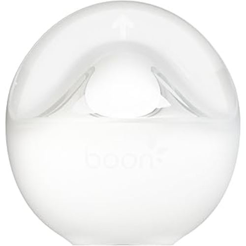 Boon TROVE Silicone Manual Breast Pump - Hands Free Breast Pump - Passive Breast Milk Collector Shell for Newborns - Breastfeeding Essentials - 1 Count : Baby