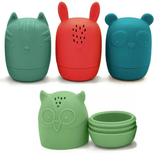 Non-Toxic Baby Bath Toys, Mold Free Bath Toys, Silicone Bath Toys for Babies 6-12 Months, No Mold Toddler Bathtub Toys, Bath Toys 1 Year Old, Baby Gift, Woodland Creatures by Toy Appétit