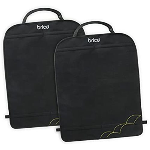 Munchkin Brica Deluxe Kick Mats Car Seat Protector, Black, 2 Pack