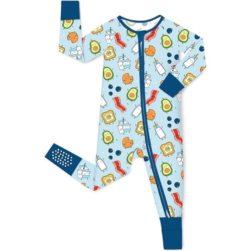 Bamboo Viscose Baby Convertible Footie Pajama, Zipper Pajamas for Baby Boys & Girls, Sleep & Play Footed Pjs