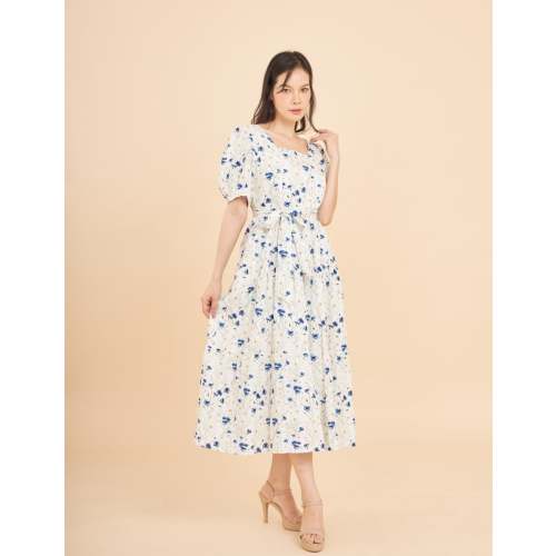 Versa Everywhere Dress with Nursing Zippers in Blue Cornflowers