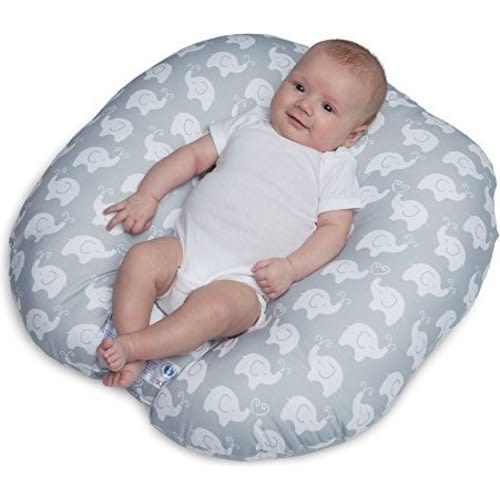 Boppy Original Newborn Lounger, Elephant Love Gray