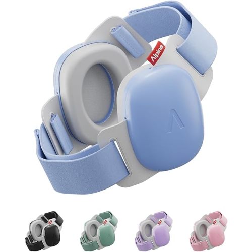 Alpine Muffy Baby Comfort - Protects Hearing for Babies and Toddlers - CE & ANSI Certified - Unique Headband for Safe fit & Comfort - Multi-adjustable for Ages 3-48 Months - 24dB Sound Reduction, Blue