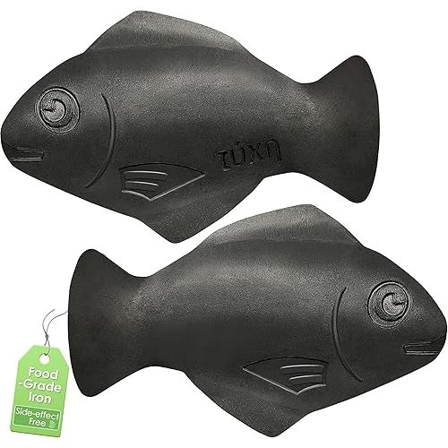 Iron Fish, 2 Pack Iron Fish for Iron Deficiency, A Natural Source of Iron, Safe Cooking Tool to Add Iron to Food and Water, Reduces Risk of Iron Deficiency, Ideal Iron Supplement for Anemia & Vegans