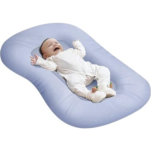 Baby Lounger - Fit Snuggle Me Lounger, 0-18 Months, Ideal for Home & Travel, Soft Cotton, Newborn Babies Essentials Gifts